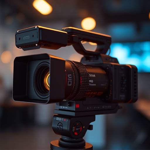 Profesjonelt kamera brukt i videoproduksjon